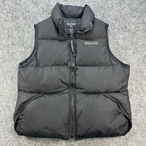 Vintage Ralph Lauren Polo Jeans Co Puffer Vest Mens Large Black Down Feather 90s